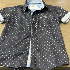Craft + Flow boy’s Black and Blue Casual Button Down Shirt